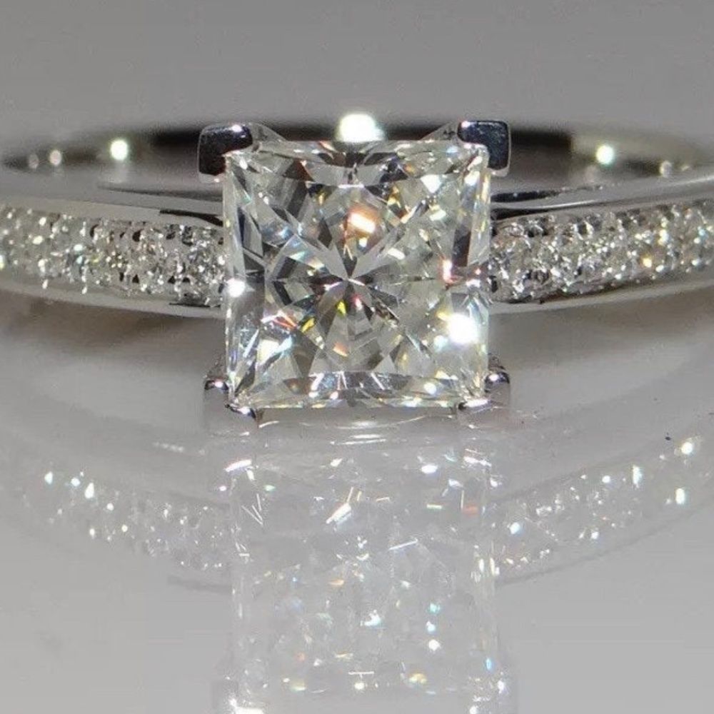 PRINCESS CUT BRIDAL RING